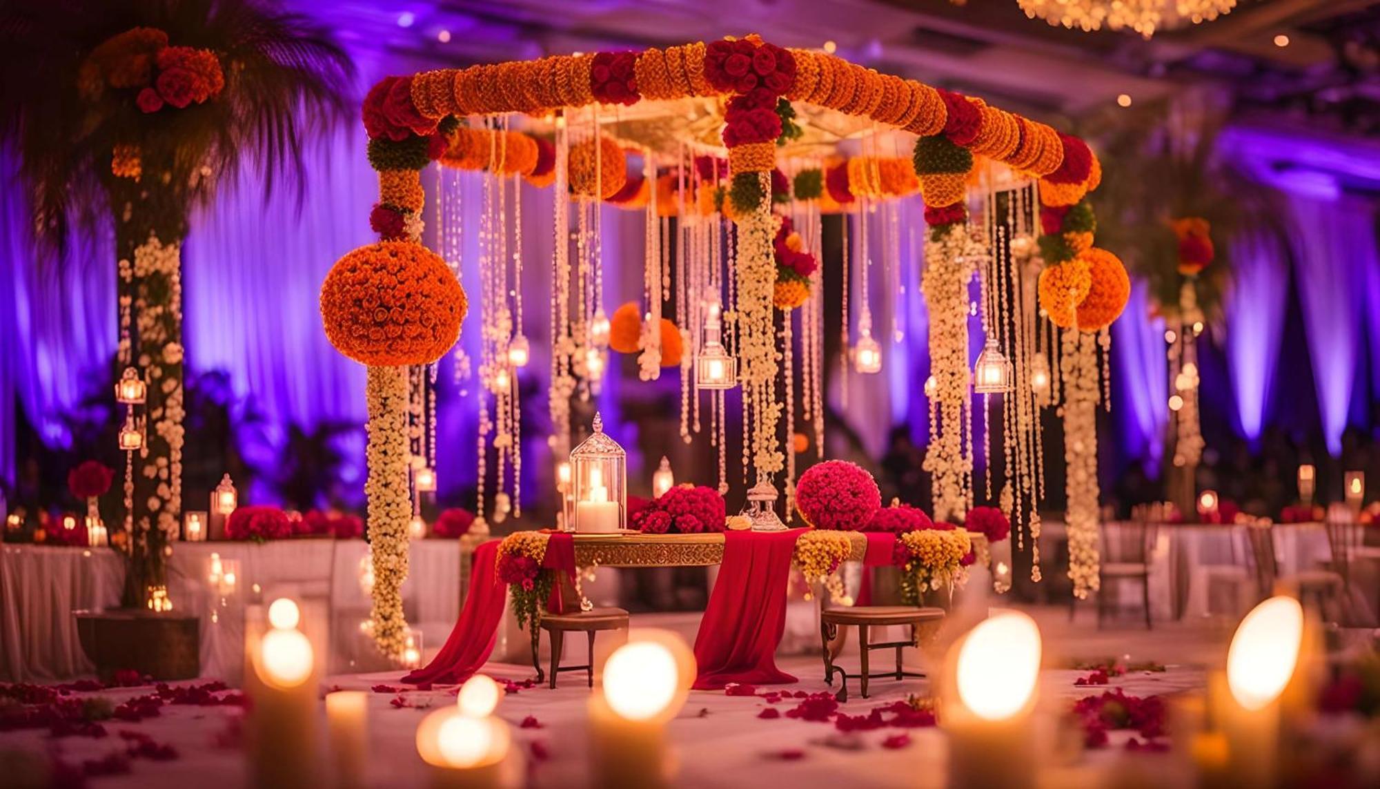 ラディソン ブル ホテル アムリトサル エクステリア 写真 A mandap decorated with flowers